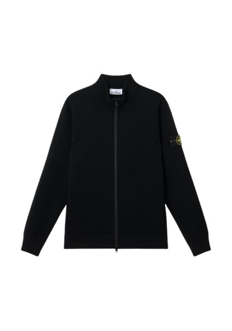 maglione con zip uomo nero STONE ISLAND | K2S15 5100062 S00A1V0029